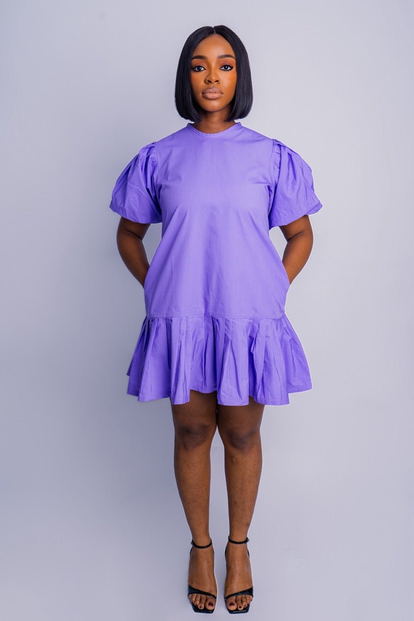 Purple Mini Dress - FASHKLO